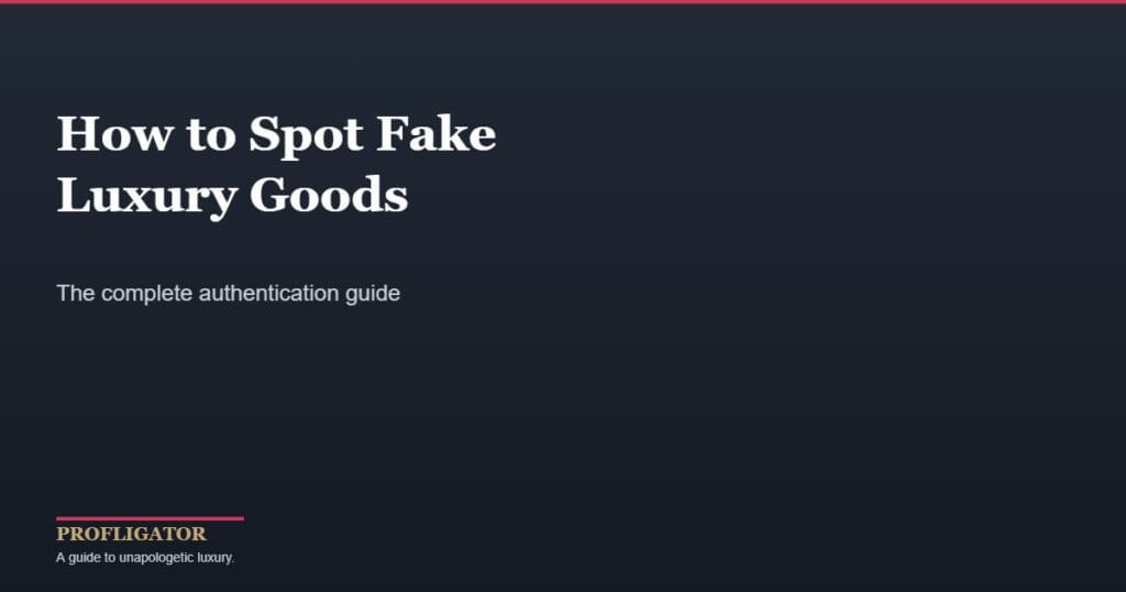 How to spot fake luxury goods
